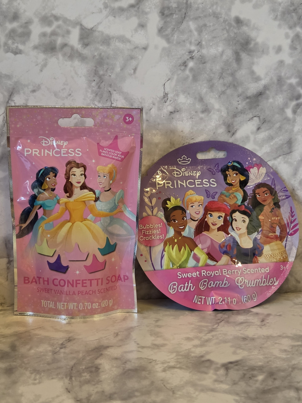 Disney Princess Pink Bath Confetti Soap & Crumbles Set - Multi-Color Crowns